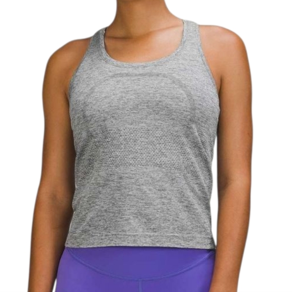 lululemon athletica Tops - Lululemon Swiftly Tech Racerback Tank Top 2.0 Race Length - Slate / White